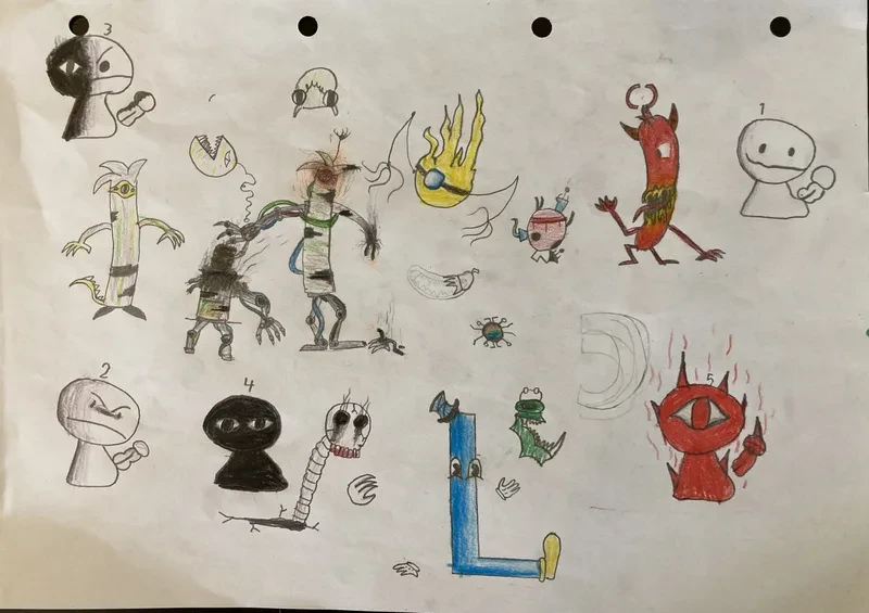 Cartoon character lineup