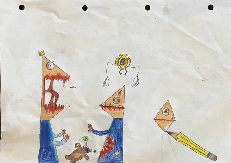 Triangle head characters