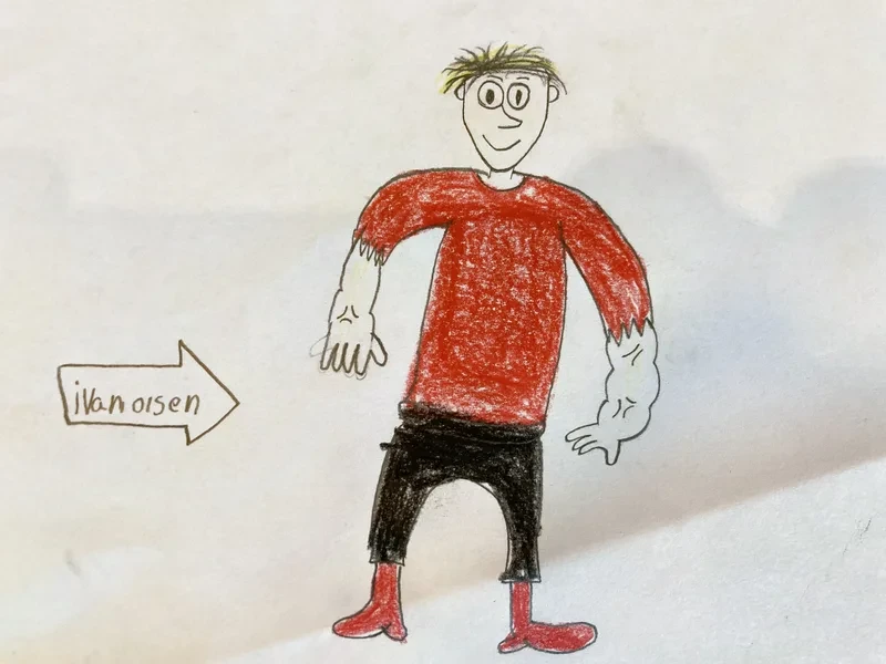 Man in red sweater