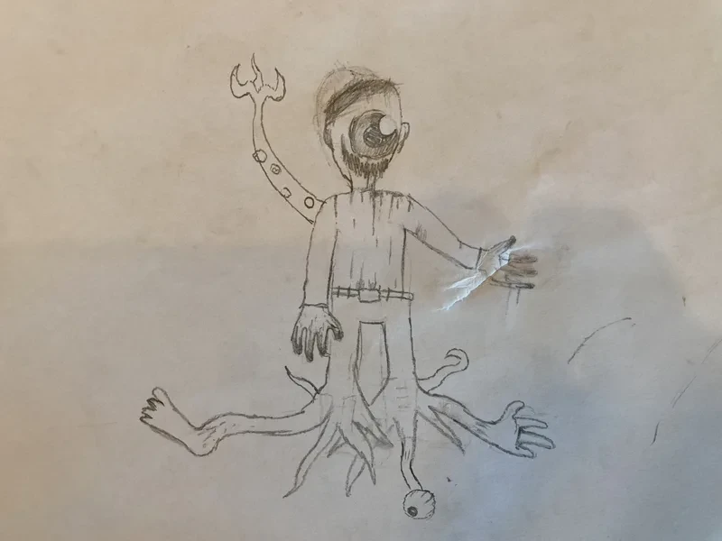 Pencil bearded root man