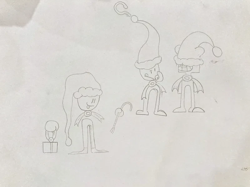 Santa hat characters